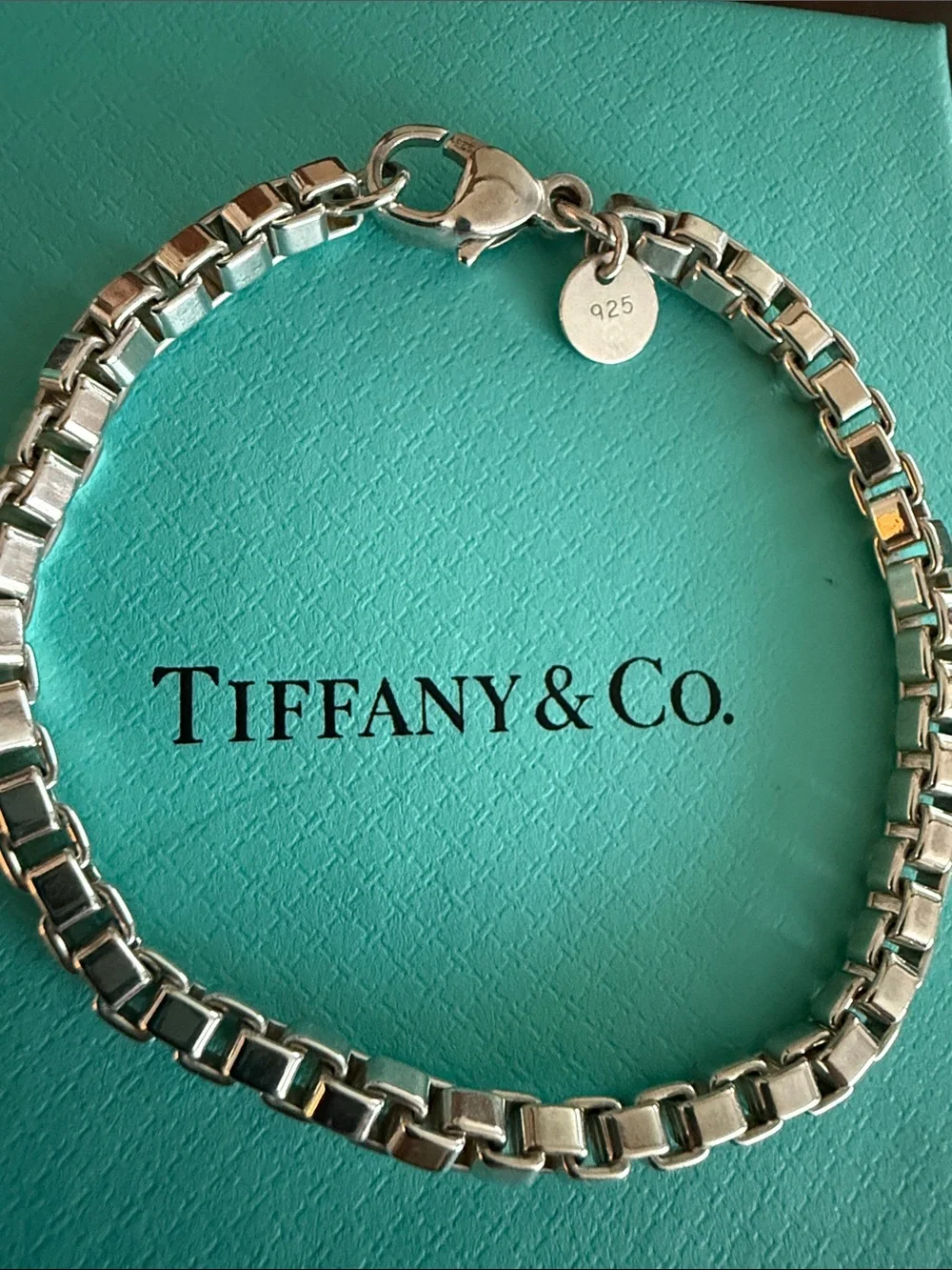 7” Tiffany & Co. Sterling Silver Box-Link Bracelet
